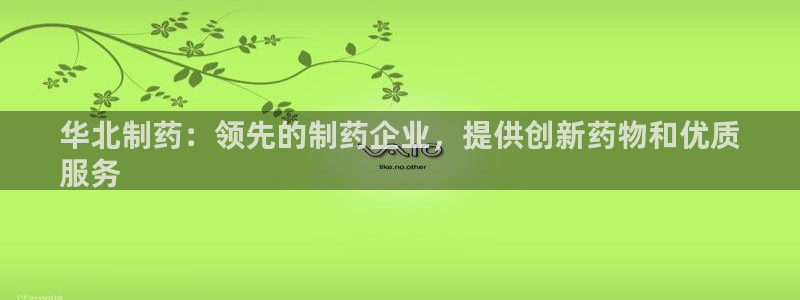 九游会老哥俱乐部必备的交流社区：华北制药：领先的制药企业，提供创新药物和优质
服务